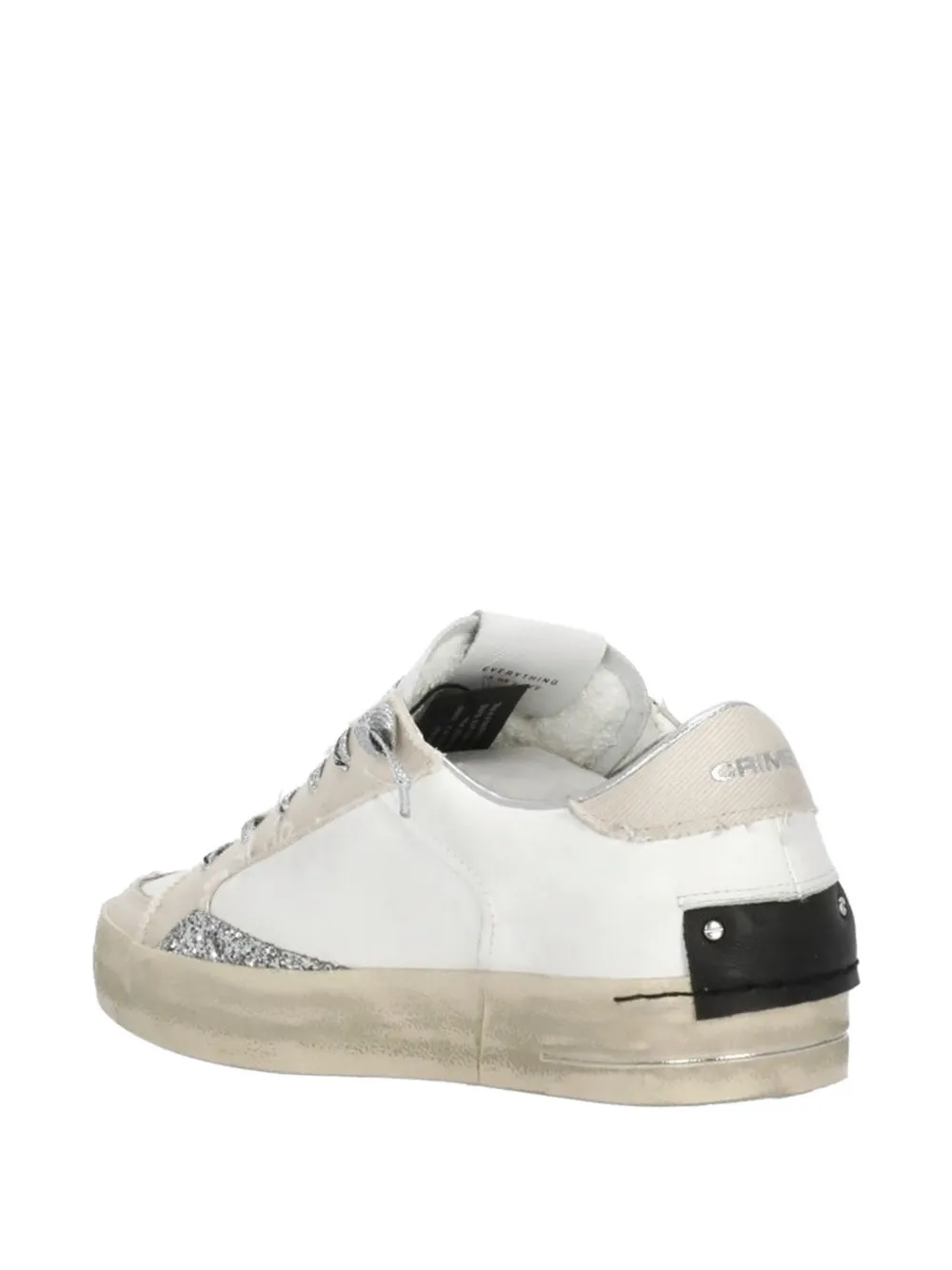 Crime London Sk8 Deluxe sneakers met glitters Wit