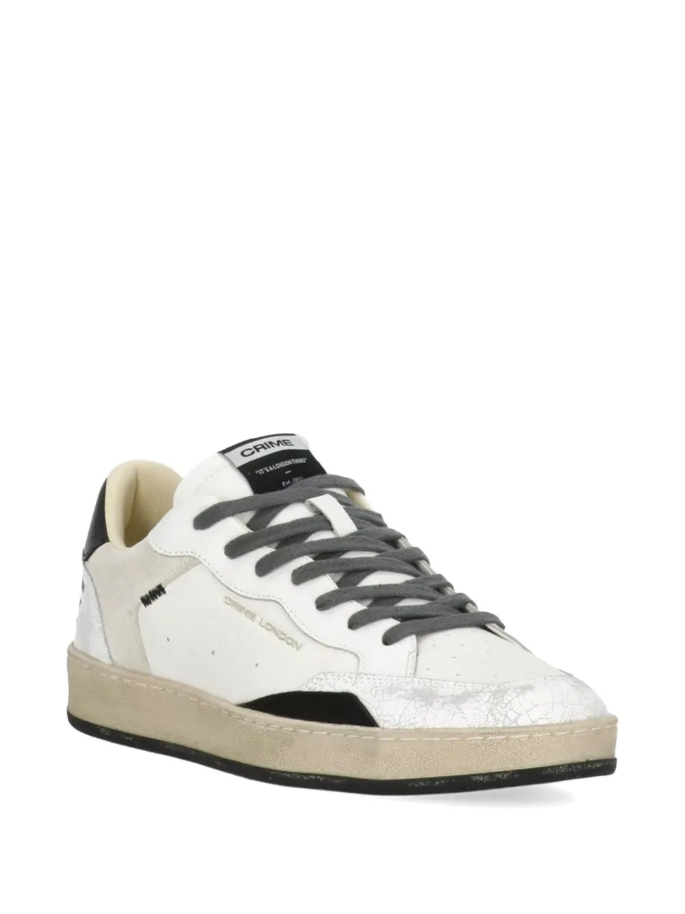 Crime London Chelsea leren sneakers Wit