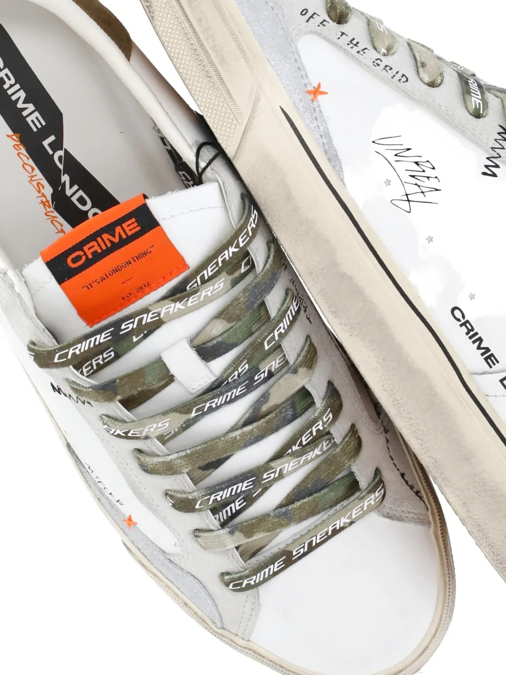 Crime London Deconstructed sneakers Wit