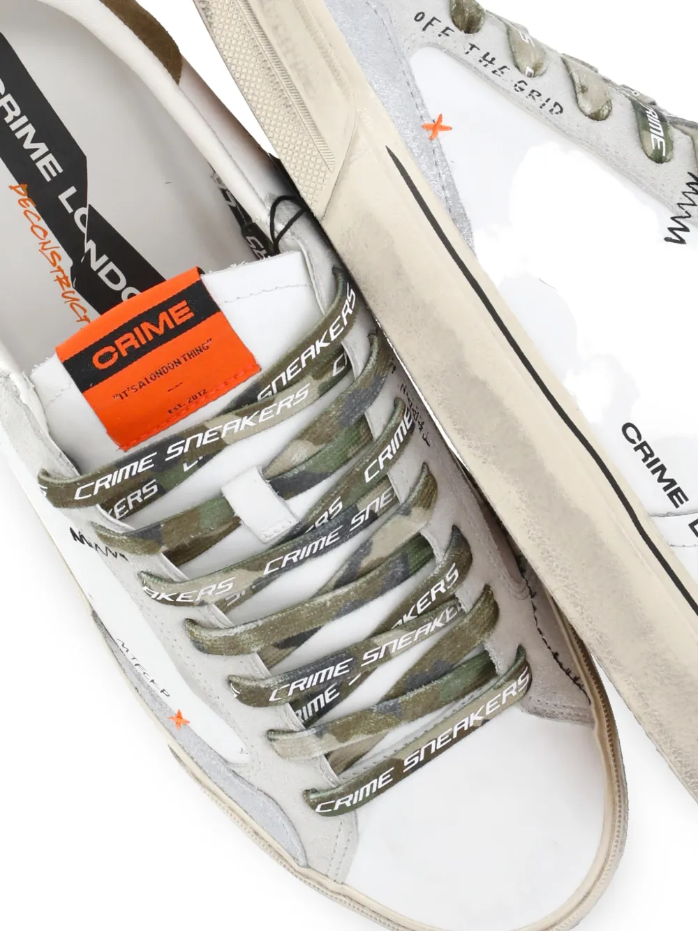 Deconstructed Lace-Up Sneakers