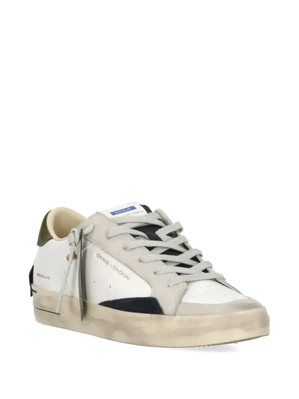 Crime London SK8 Deluxe leren sneakers Wit
