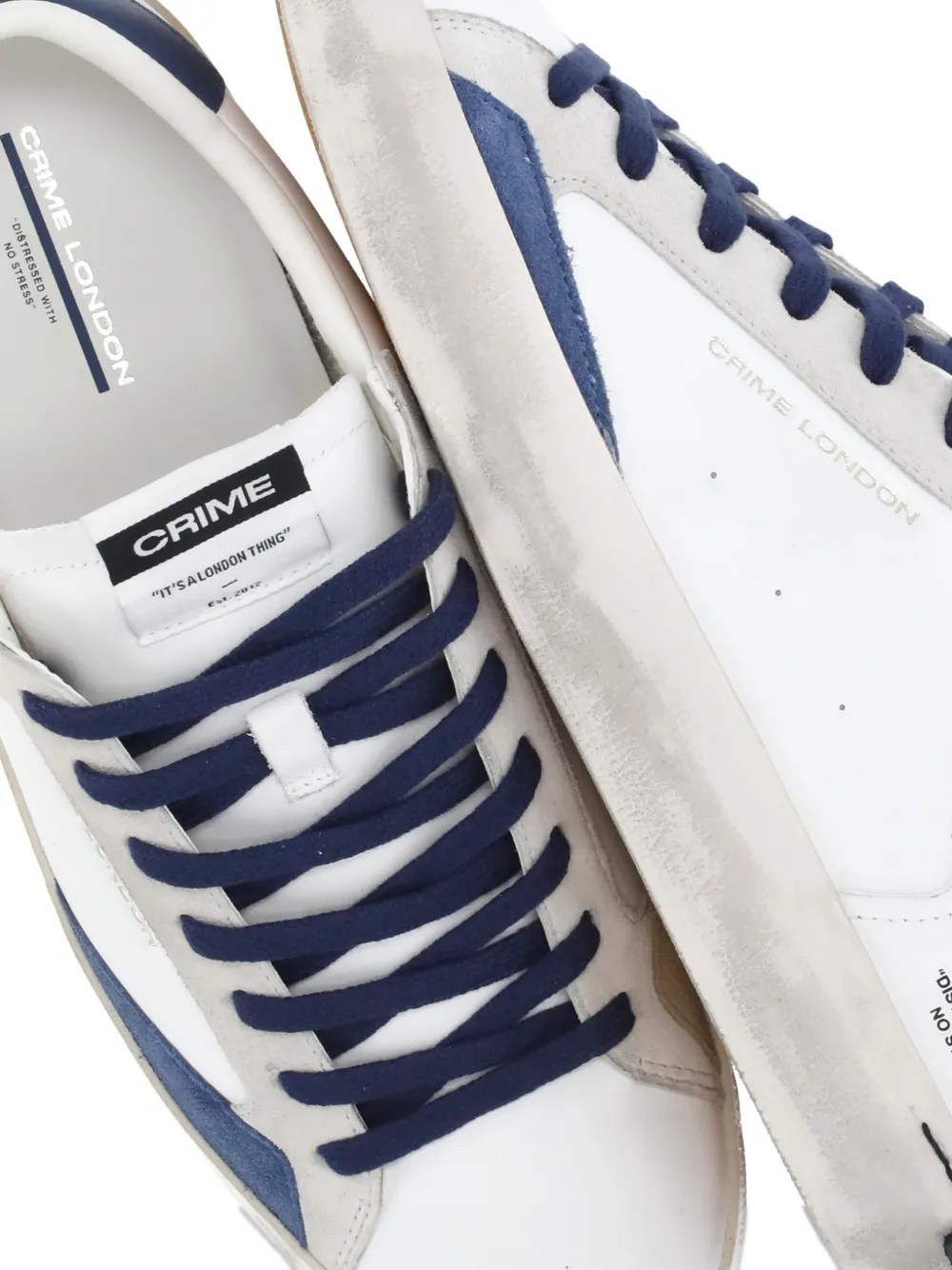 Crime London Distressed sneakers Wit