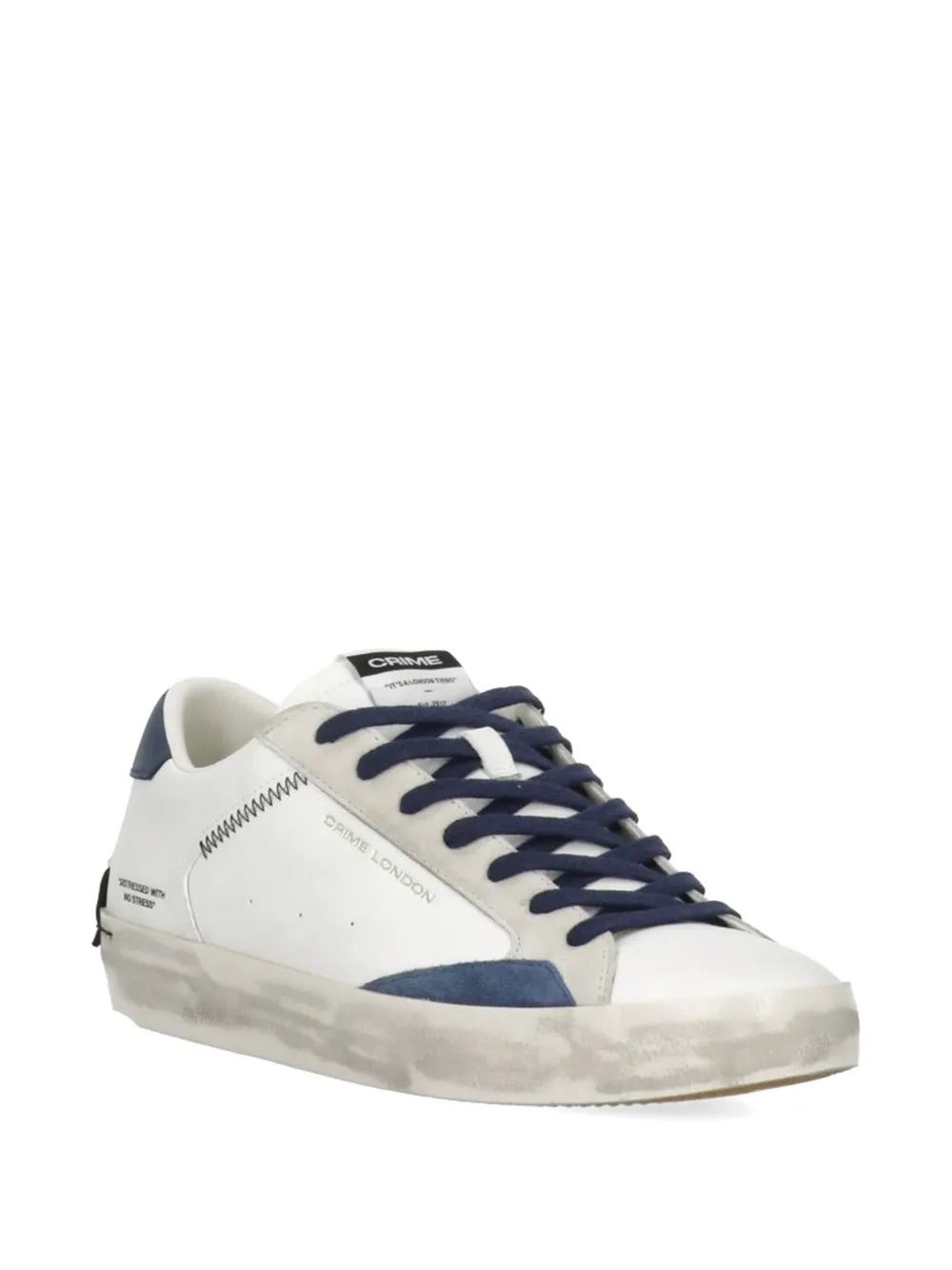 Crime London Distressed sneakers Wit