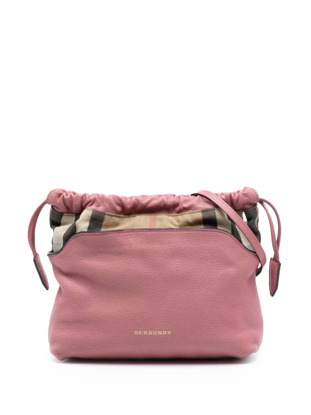 Burberry Pre-Owned 2000-2017 House Check Canvas and Calfskin Little Crush crossbody bag - Marrone