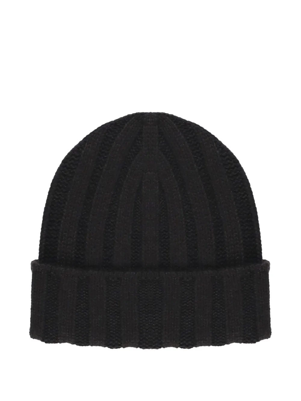 barna cashmere ribbed cashmere beanie hat - Marrone