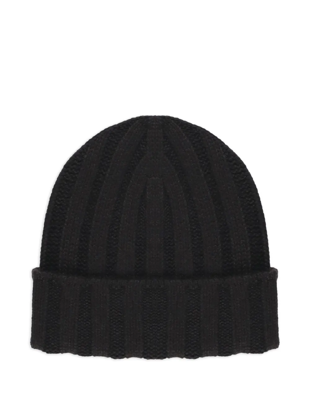 barna cashmere ribbed cashmere beanie hat - Marrone