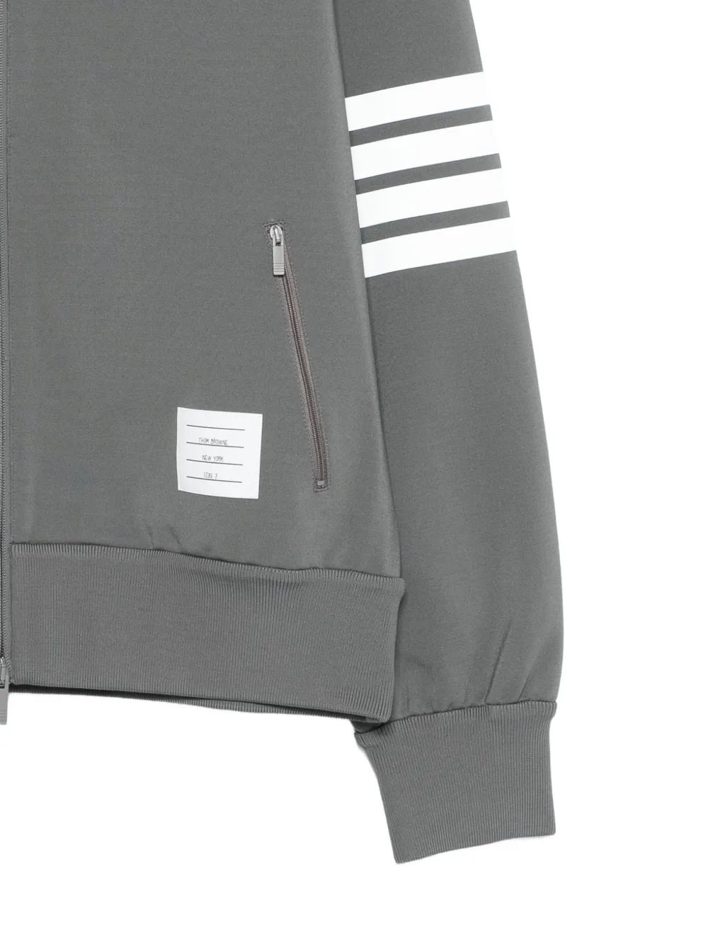 Thom Browne Jack met vier strepen en rits Grijs