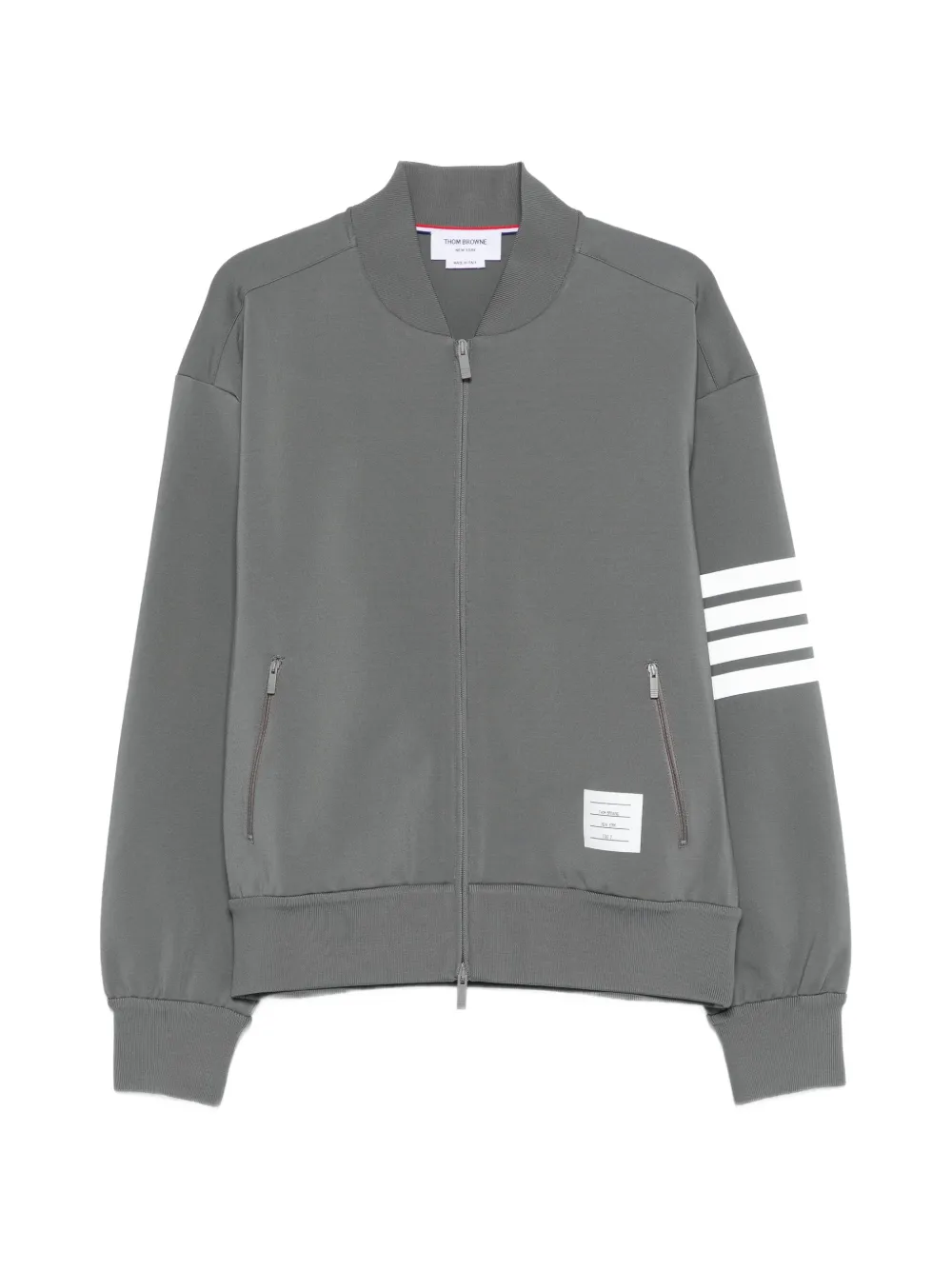 Thom Browne four-stripe zip jacket - Grigio