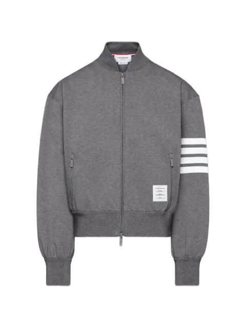 Thom Browne 3m reflective 4-Bar tech bomber jacket