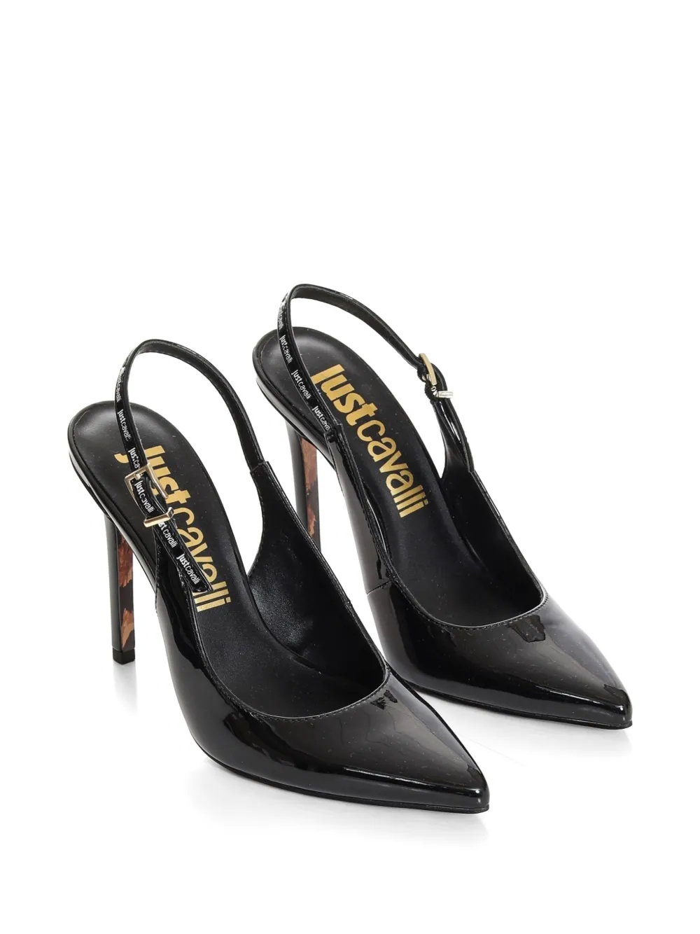 Just Cavalli pointed-toe heeled pumps Zwart
