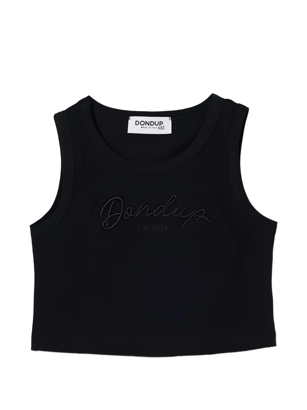 DONDUP KIDS embroidered sleeveless top - Nero