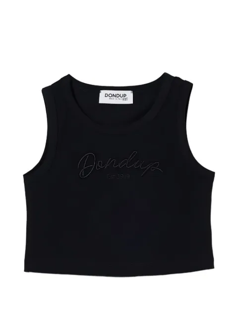 DONDUP KIDS embroidered sleeveless top
