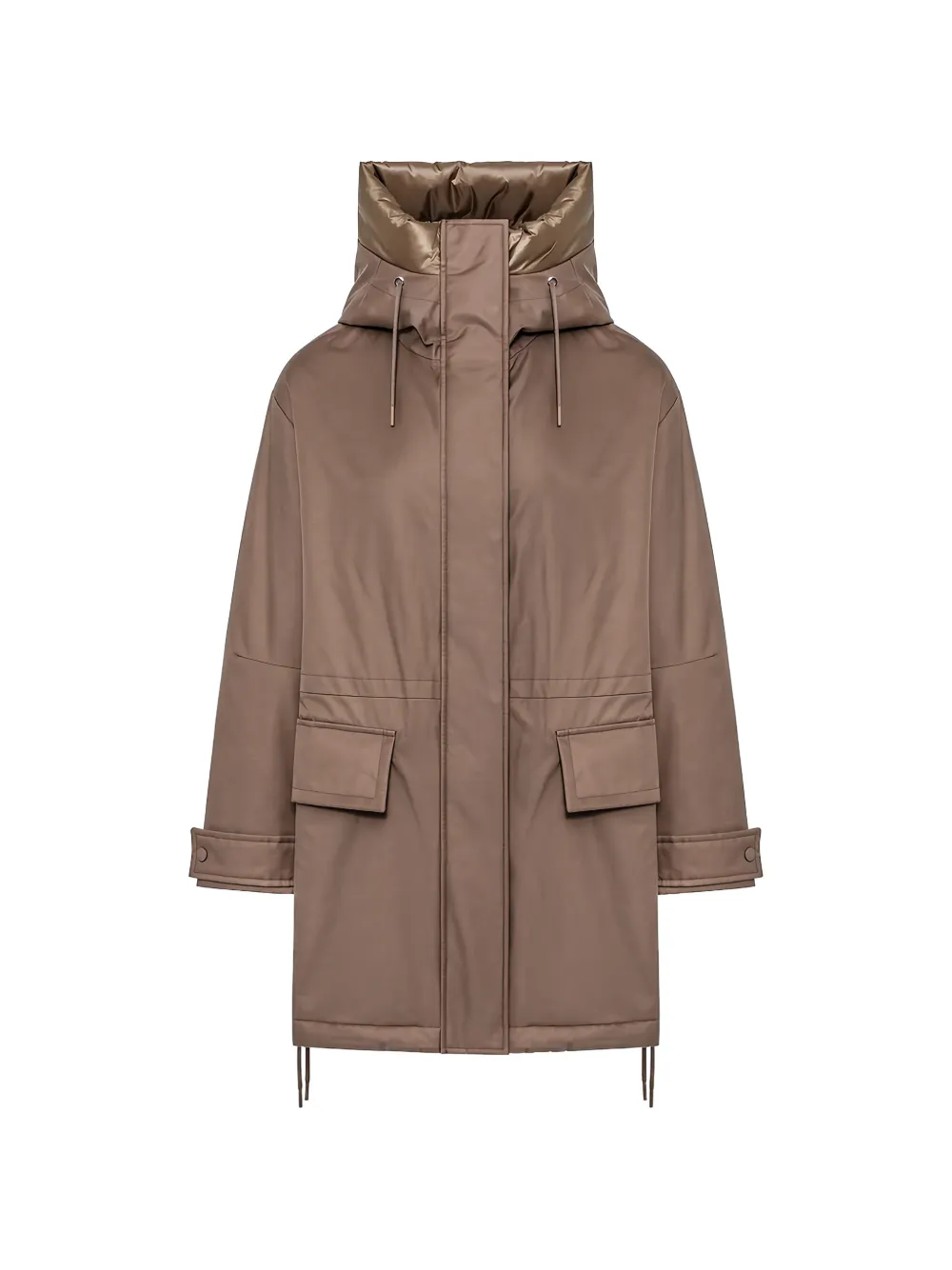 Duno Kaya reversible zip-up coat - Marrone