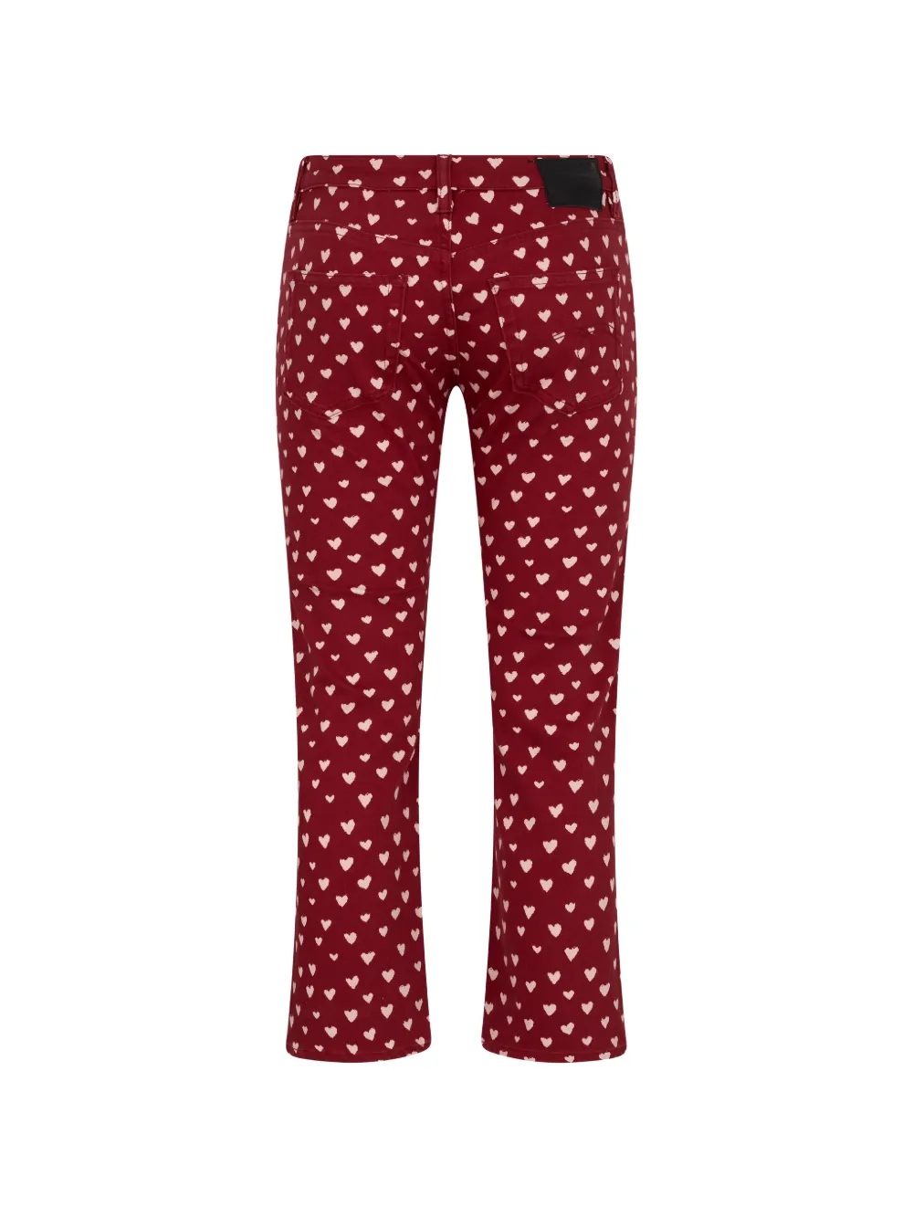  R13 Heart-print Cropped Trousers - Red 