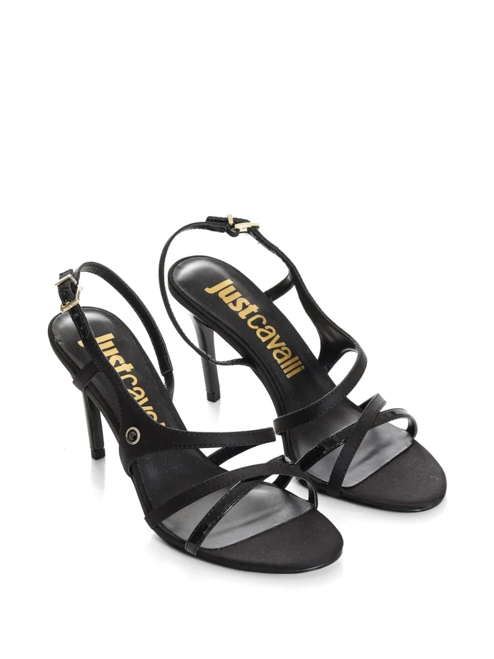 Just Cavalli strappy heeled sandals Zwart