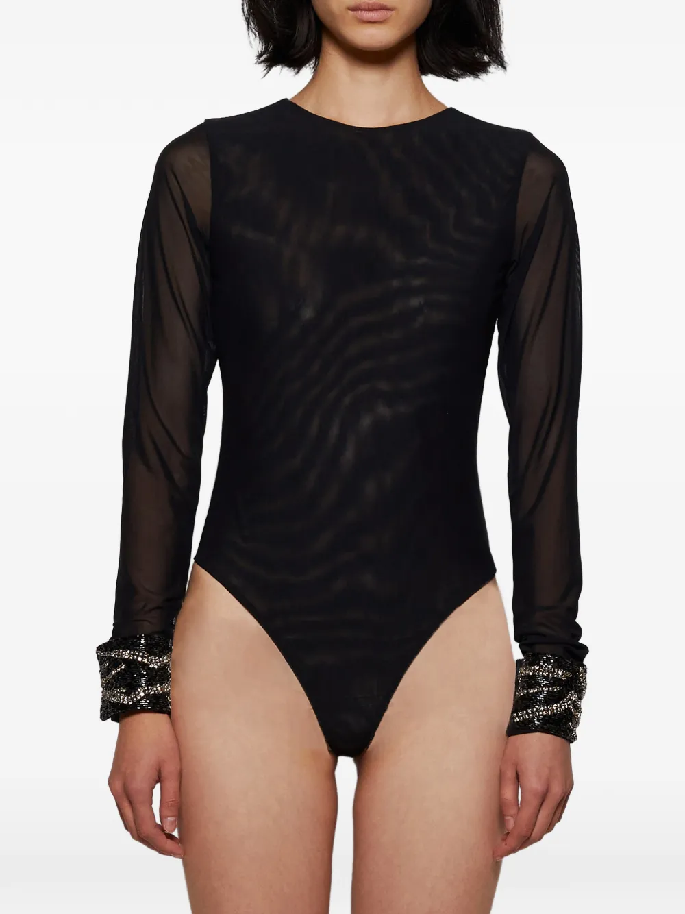  Grace Faena Body Zebra Con Apliques - Negro 