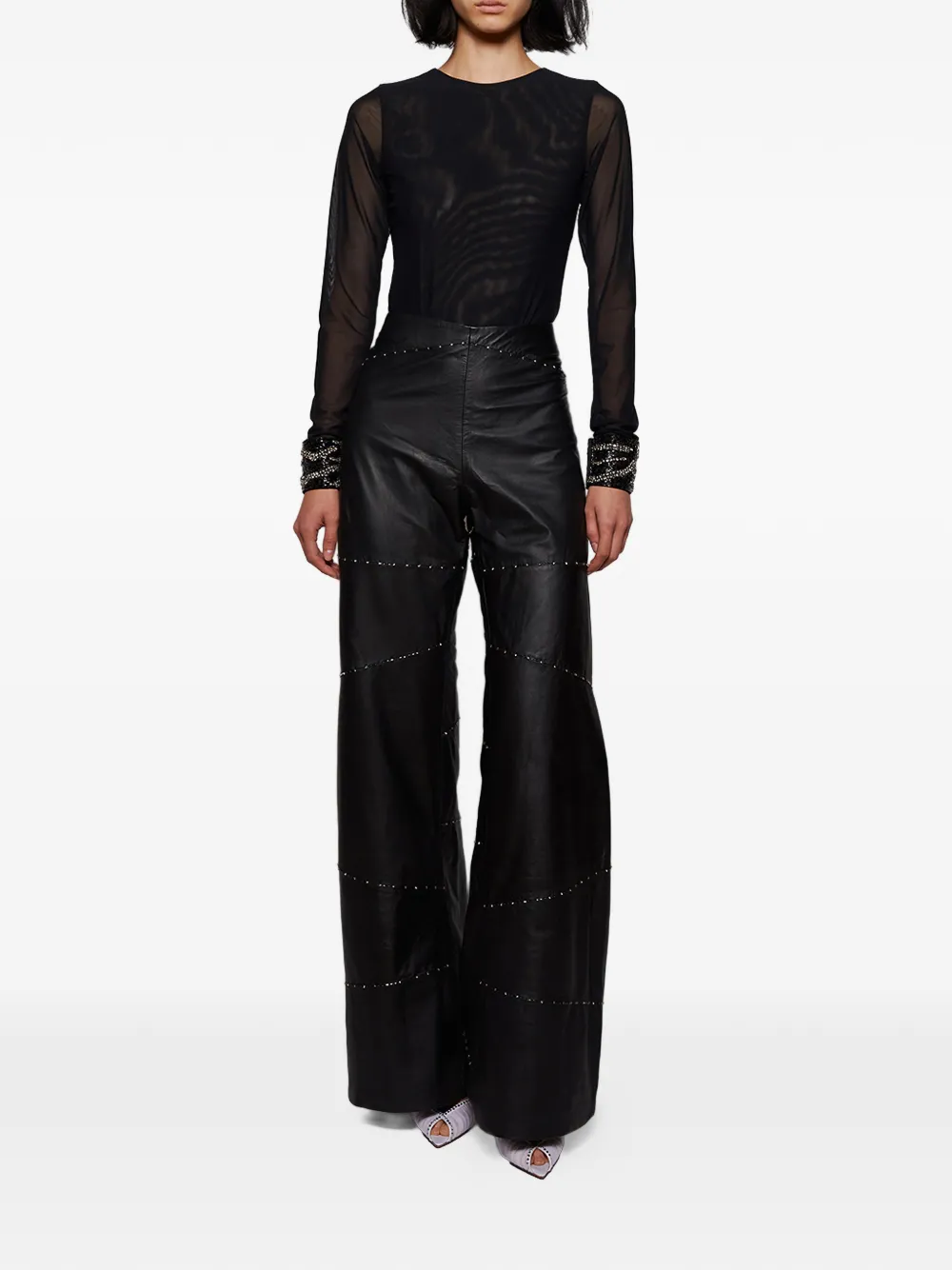  Grace Faena Body Zebra Con Apliques - Negro 