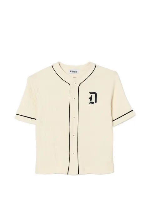 DONDUP KIDS camisa con ribete en contraste