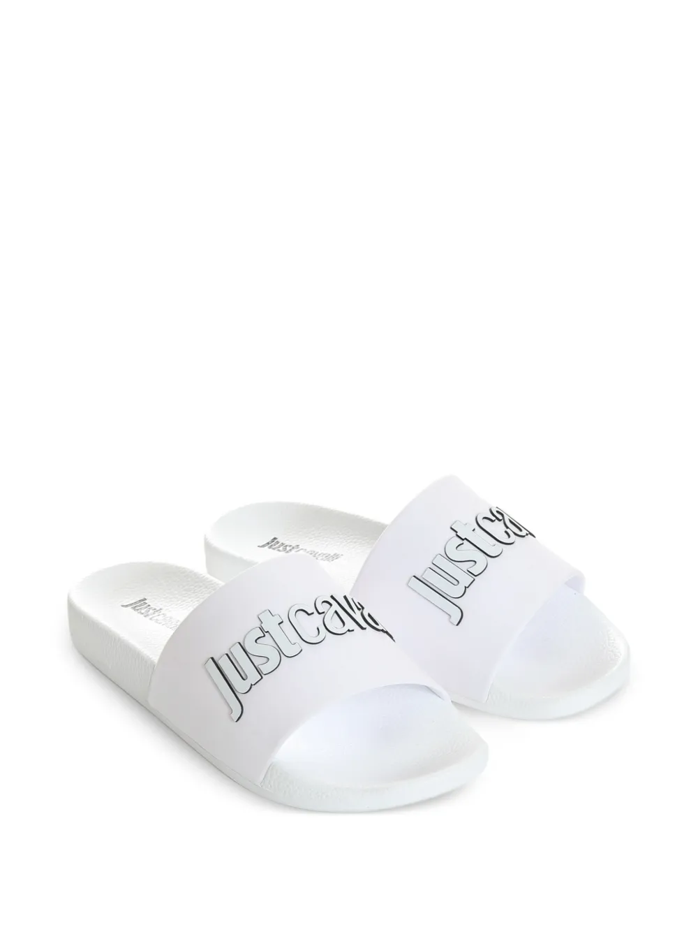 Just Cavalli Slippers met logo Wit