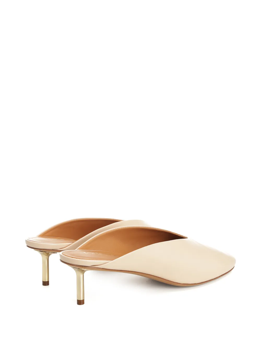 Forte Muiltjes met vierkante neus Beige