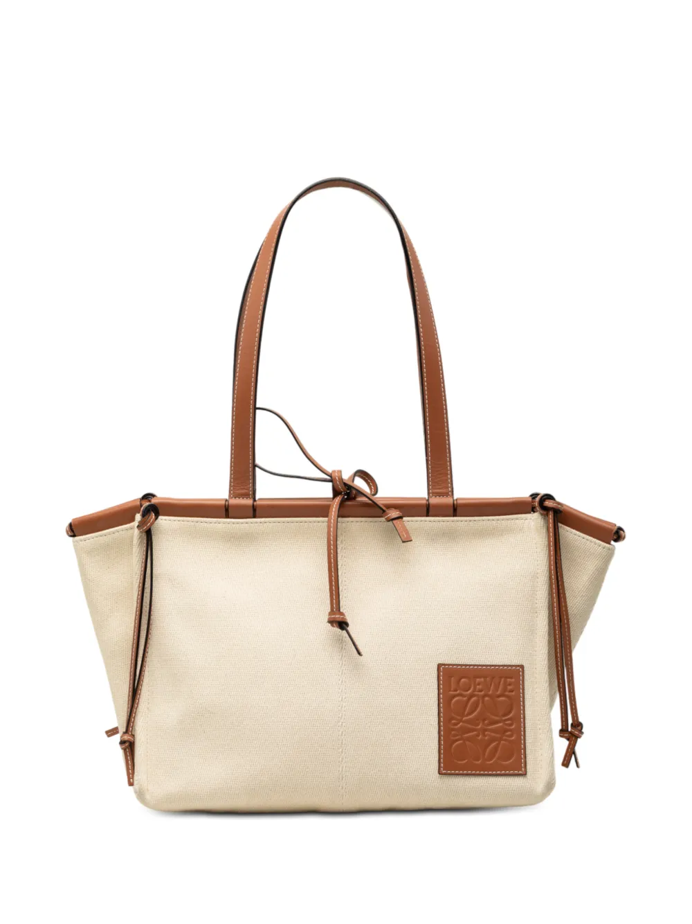 Loewe Pre-Owned 2019 Small Canvas Cushion tote bag - Marrone