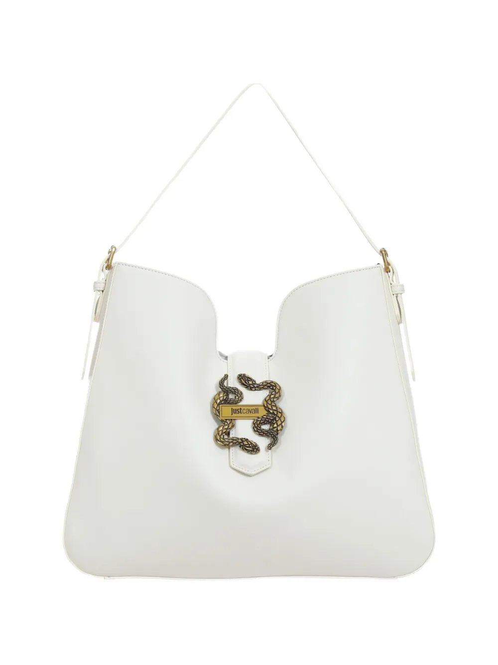Just Cavalli snake-detail tote bag - Bianco