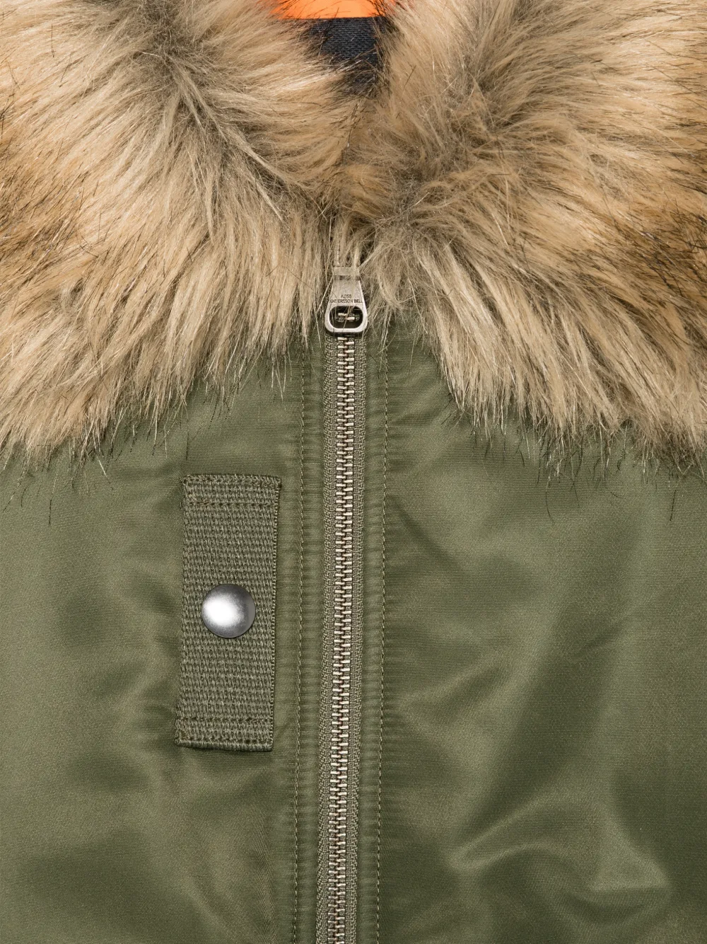  Andersson Bell Fur Collar Bomber Jacket - Green 