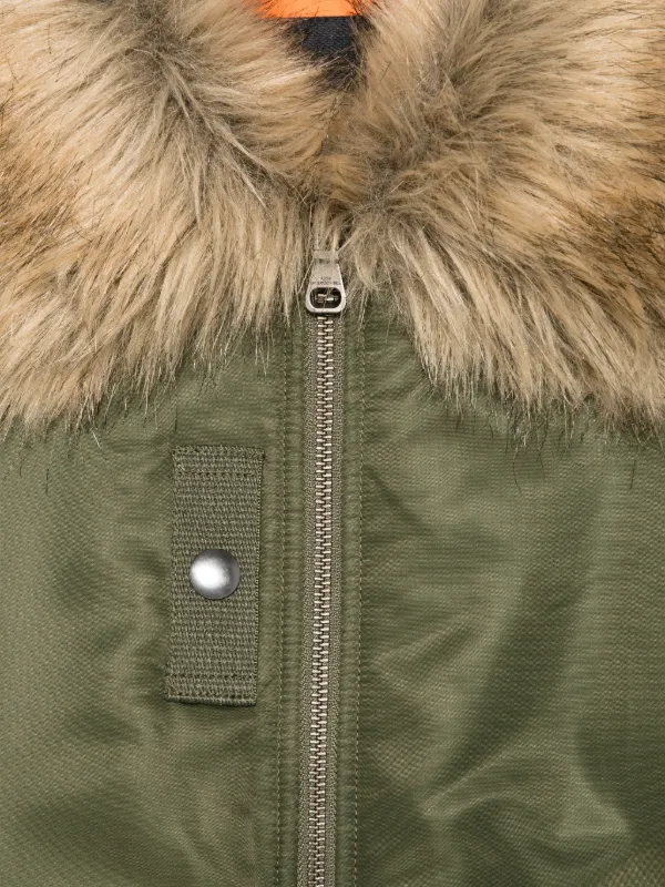 Andersson Bell Fur Collar Bomber Jacket | Green | FARFETCH NZ
