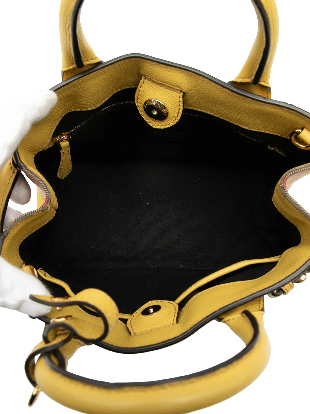 2000-2017 Small Leather And House Check Banner Satchel