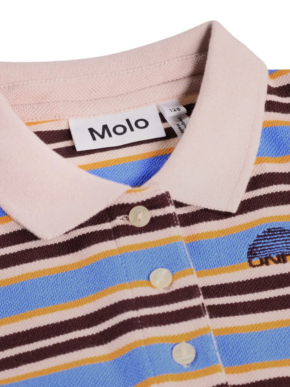 Molo Gestreept poloshirt met pofmouwen Blauw