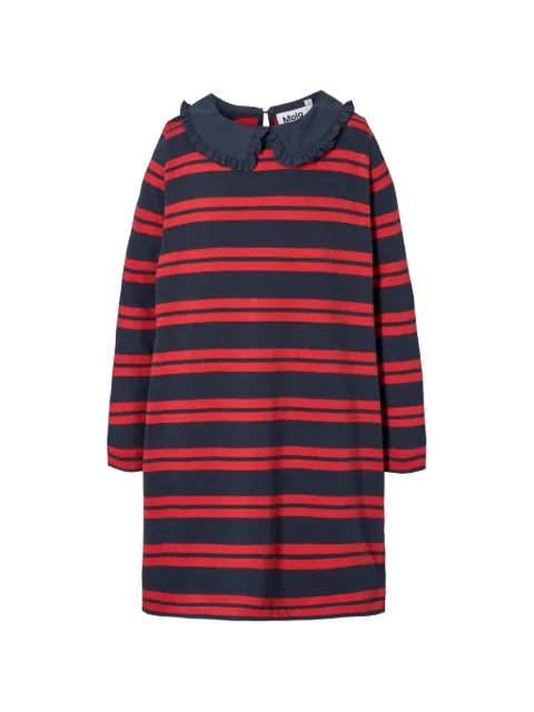 Molo ruffle-collar striped dress