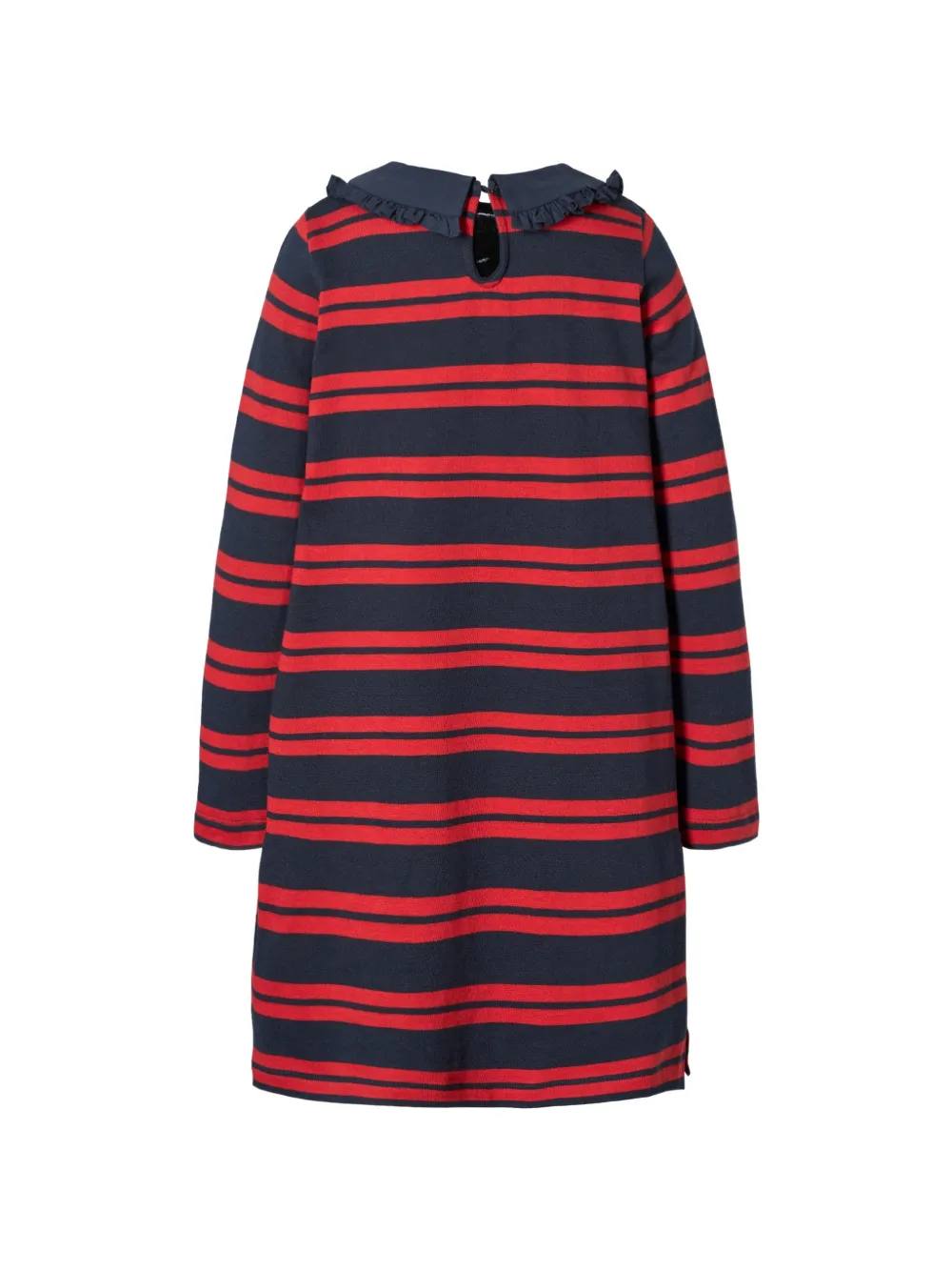 Molo Gestreepte jurk met ruchekraag Blauw