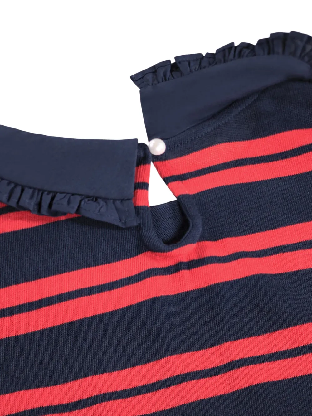 Molo Gestreepte jurk met ruchekraag Blauw