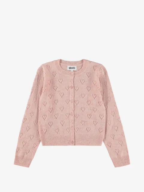 Molo heart-pointelle cardigan
