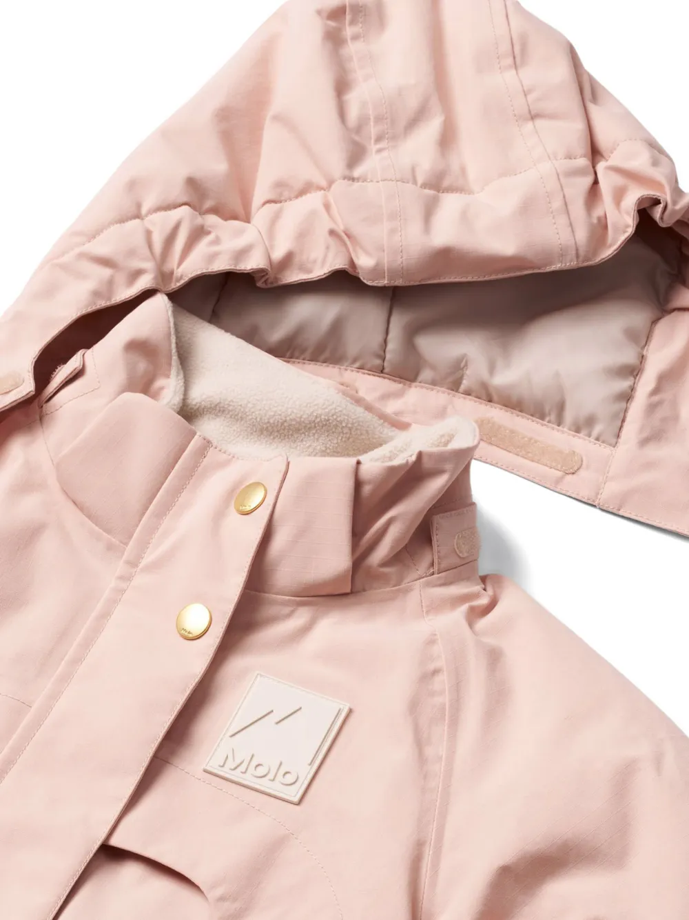 Molo Ripstop skipak met capuchon Roze