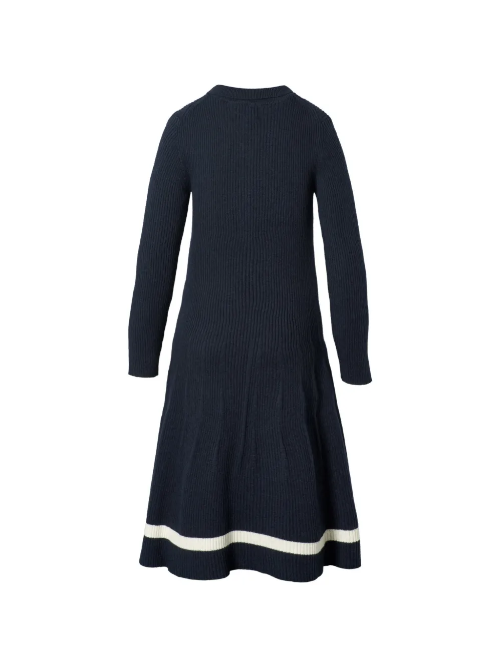 Molo Ribgebreide jurk met gestreepte afwerking Blauw