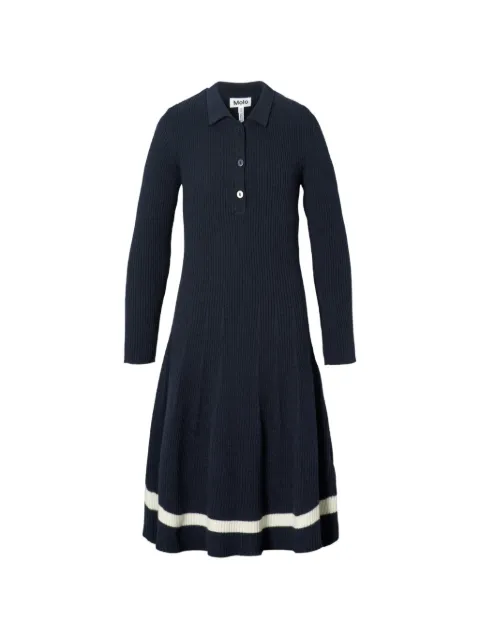 Molo robe nervurée à bords rayés