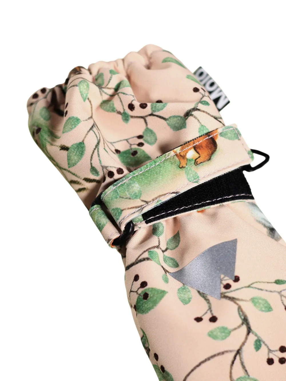 Molo Wanten met klittenband en dierenprint Roze
