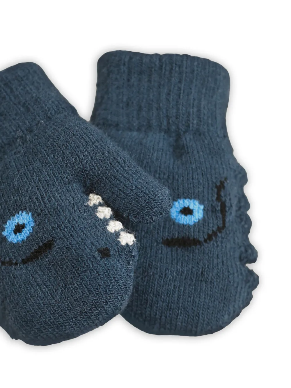 Molo Gebreide wanten met monster intarsia Blauw