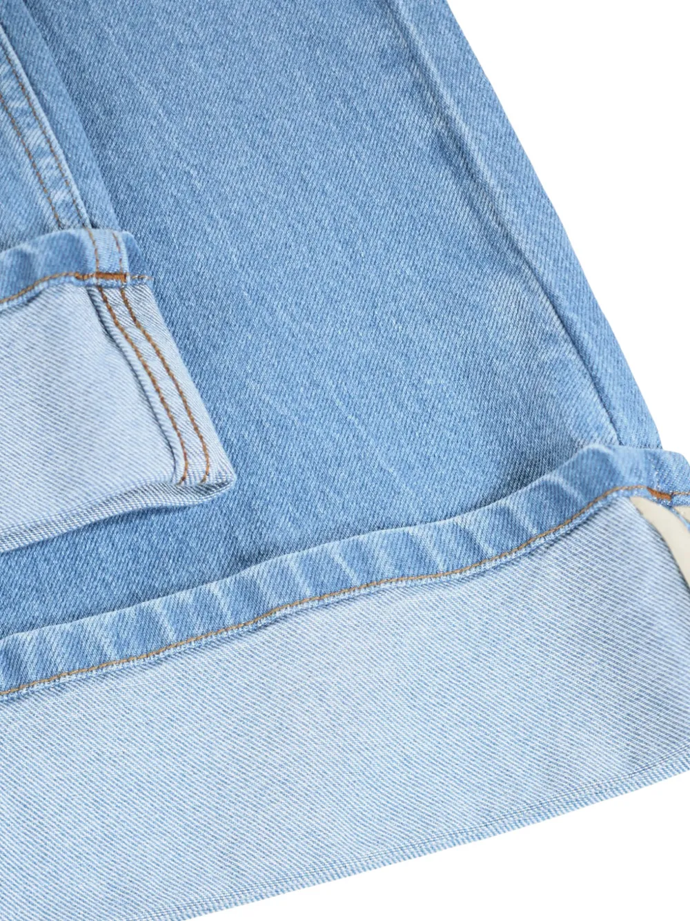 Molo Jeans met wijde pijpen en omslag Blauw
