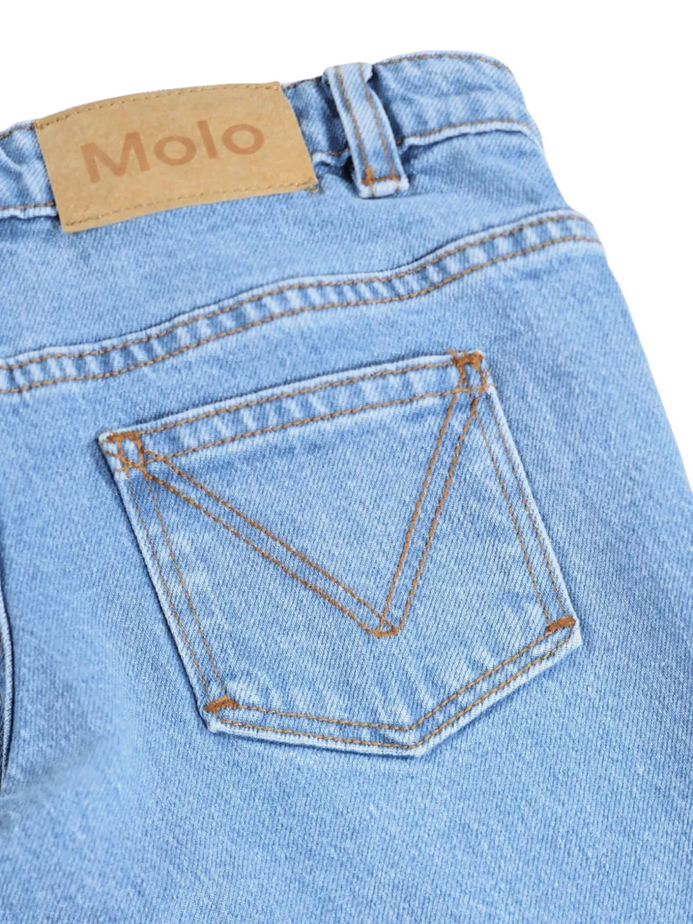 Molo Jeans met wijde pijpen en omslag Blauw
