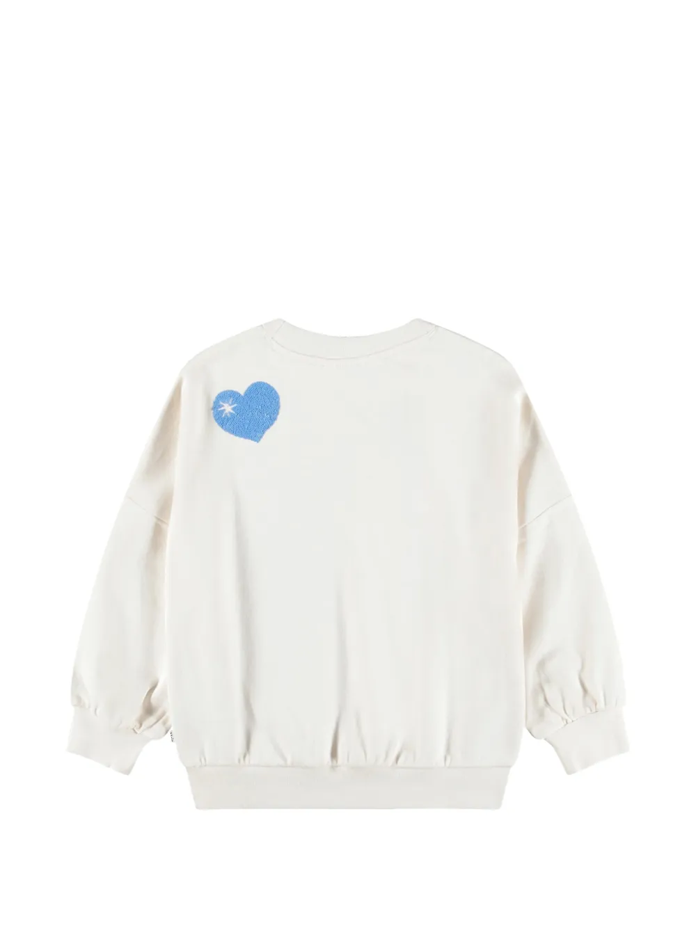 Molo Sweater verfraaid met pailletten en hartpatch Beige