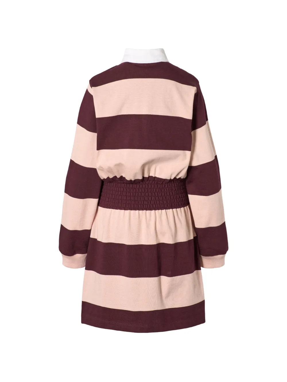 Molo Gestreepte jurk met gesmockte taille Rood
