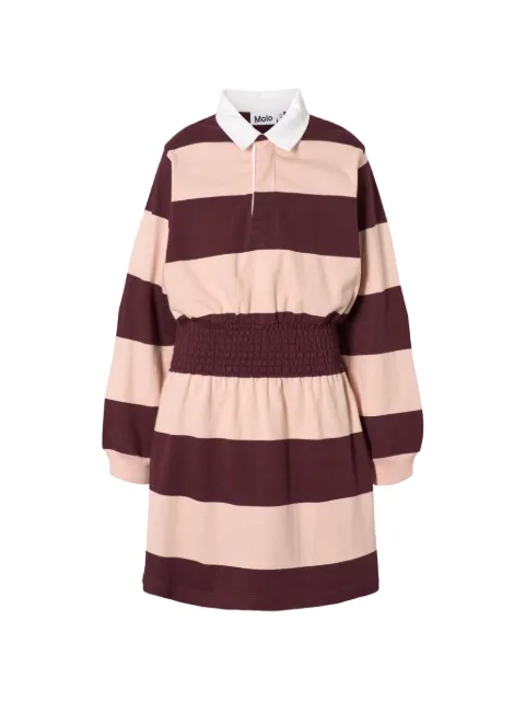 Molo striped smocked-waist dress