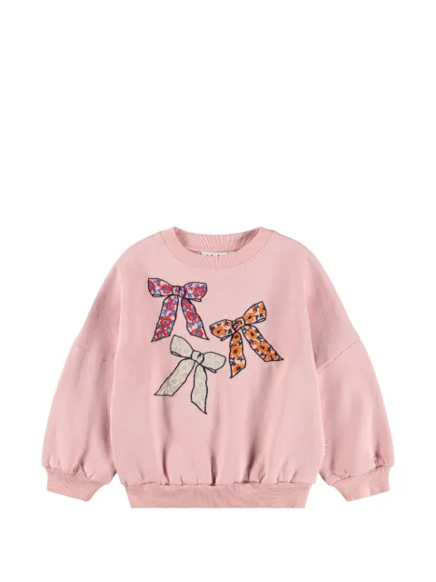 Molo bow-patchwork sweatshirt