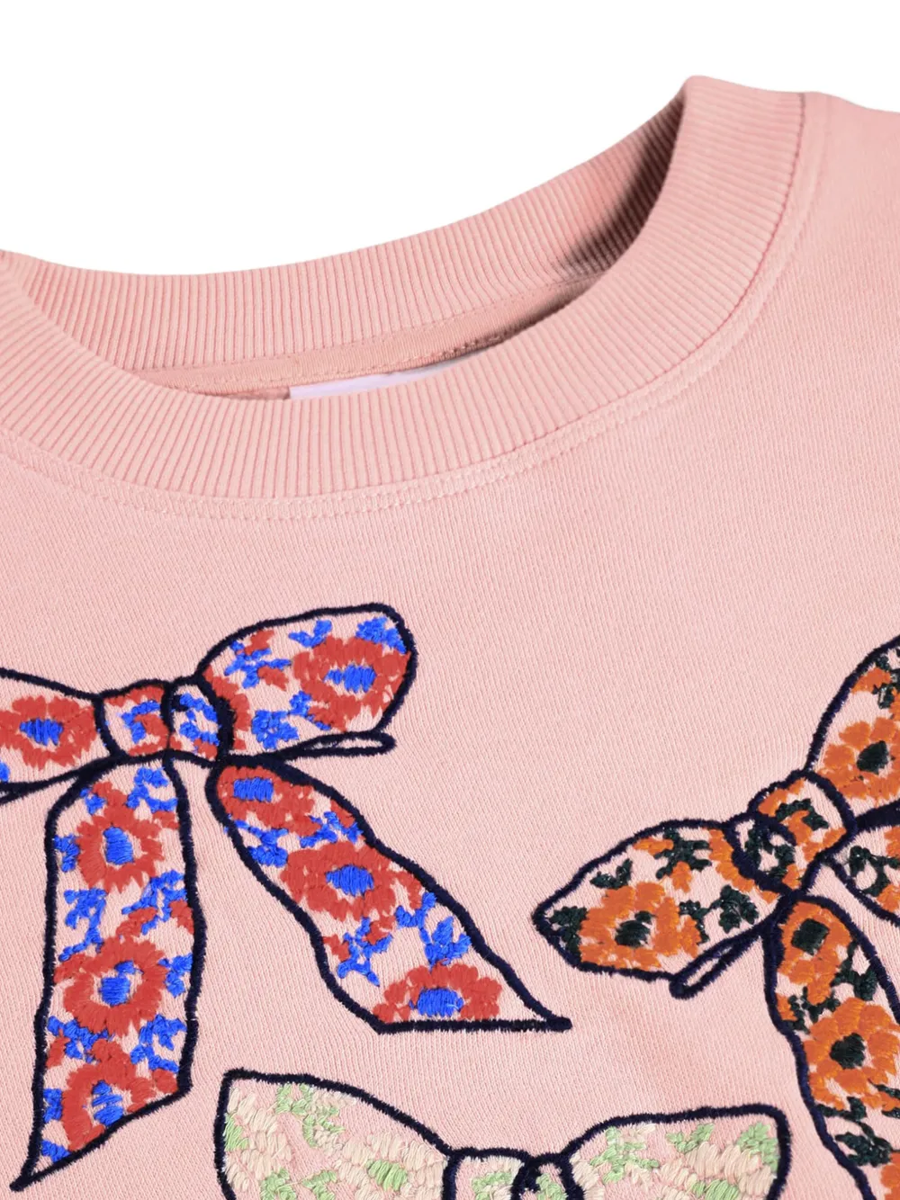Molo Sweater met patchwork en strik Roze
