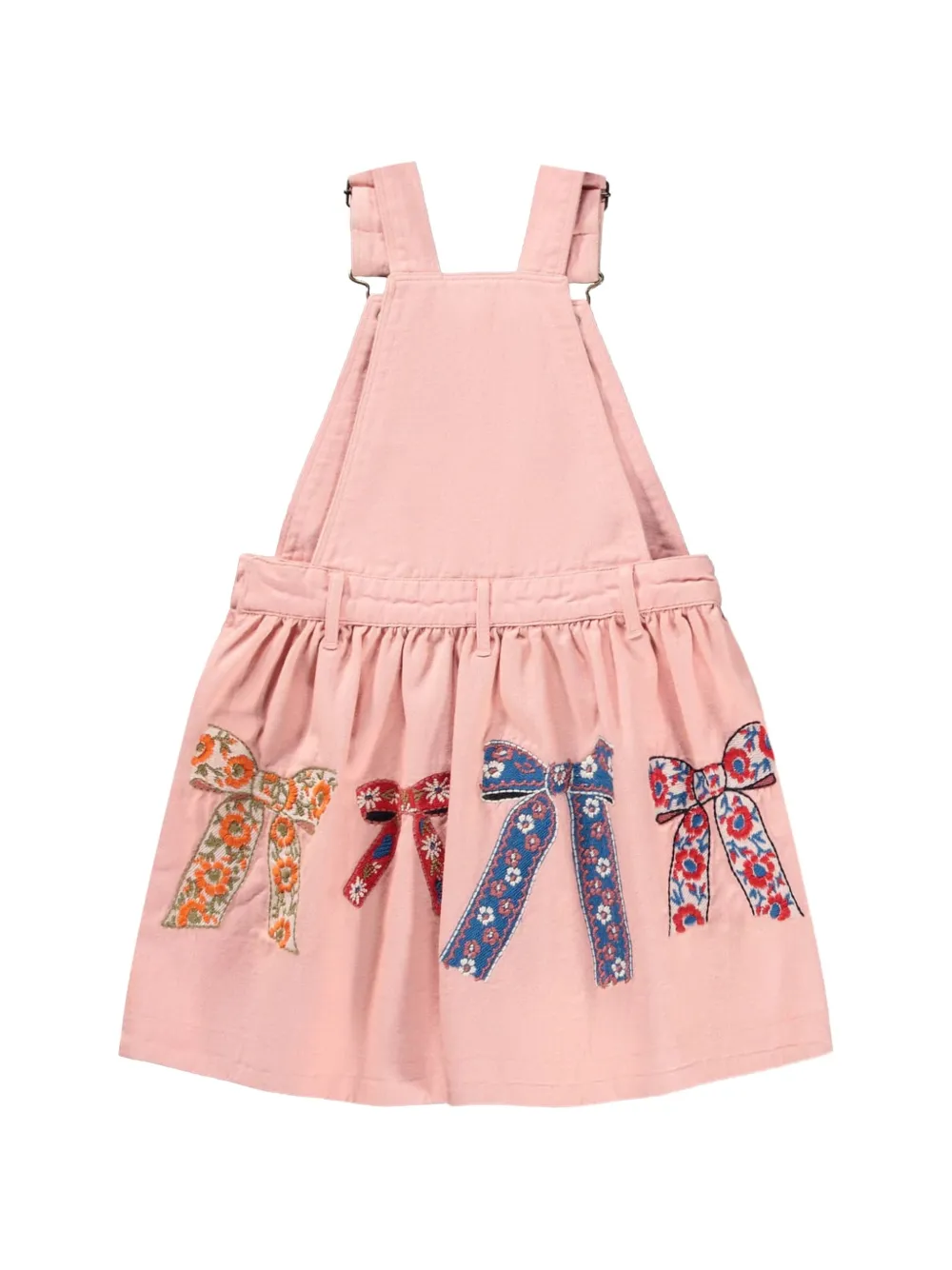 Molo Pinafore jurk met geborduurde strik Roze