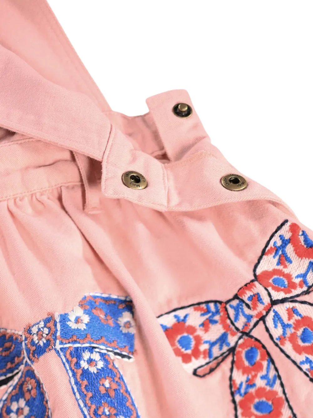 Molo Pinafore jurk met geborduurde strik Roze