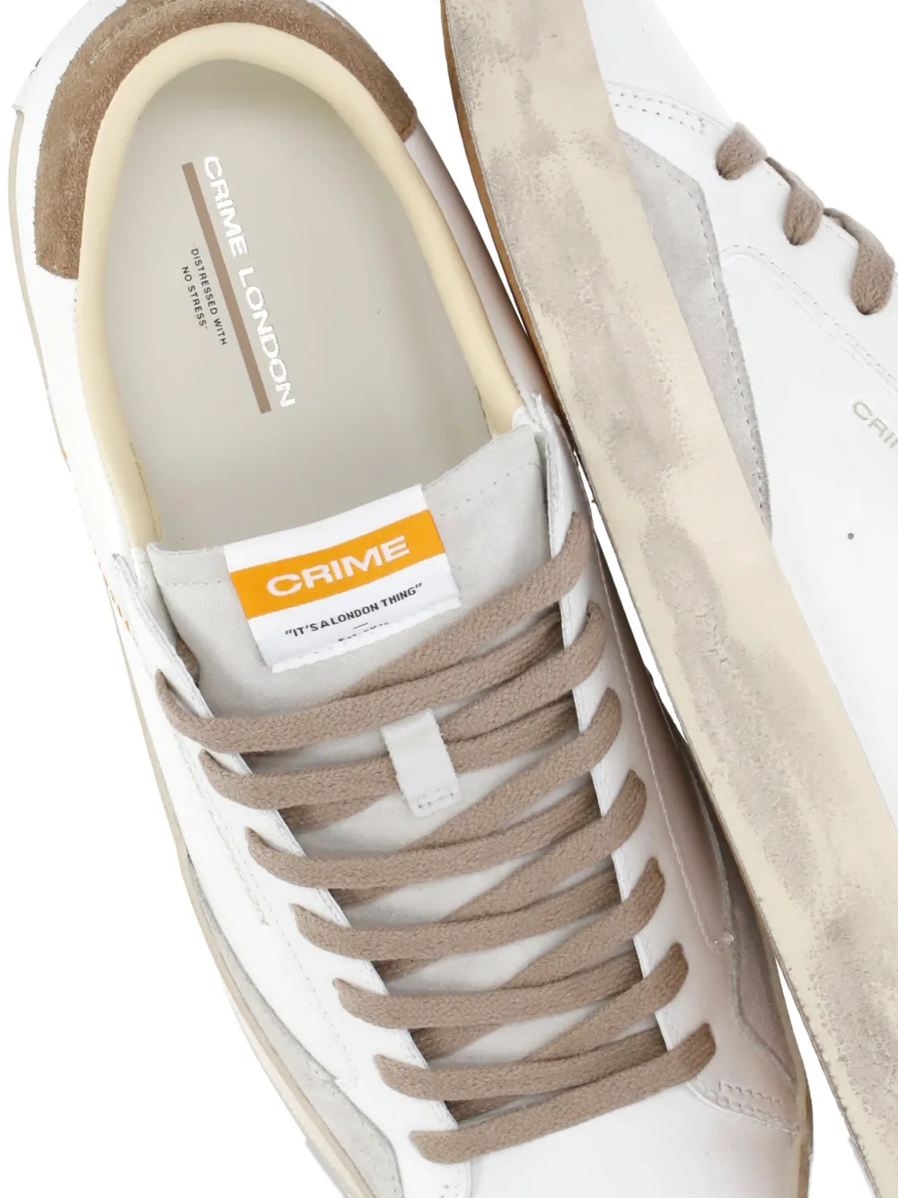 Crime London Distressed sneakers Wit