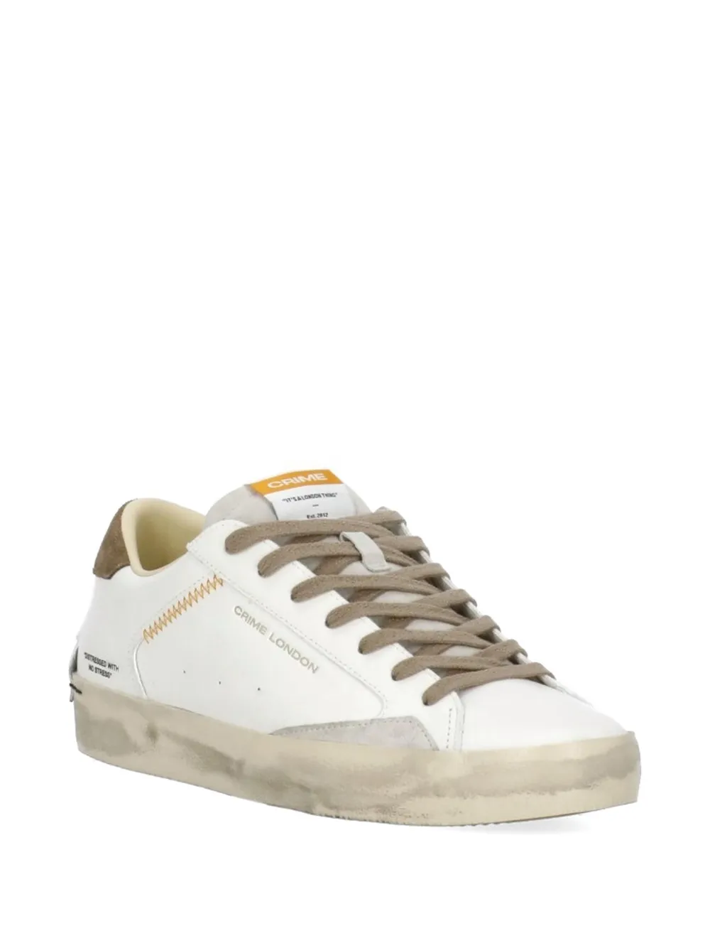 Crime London Distressed sneakers Wit